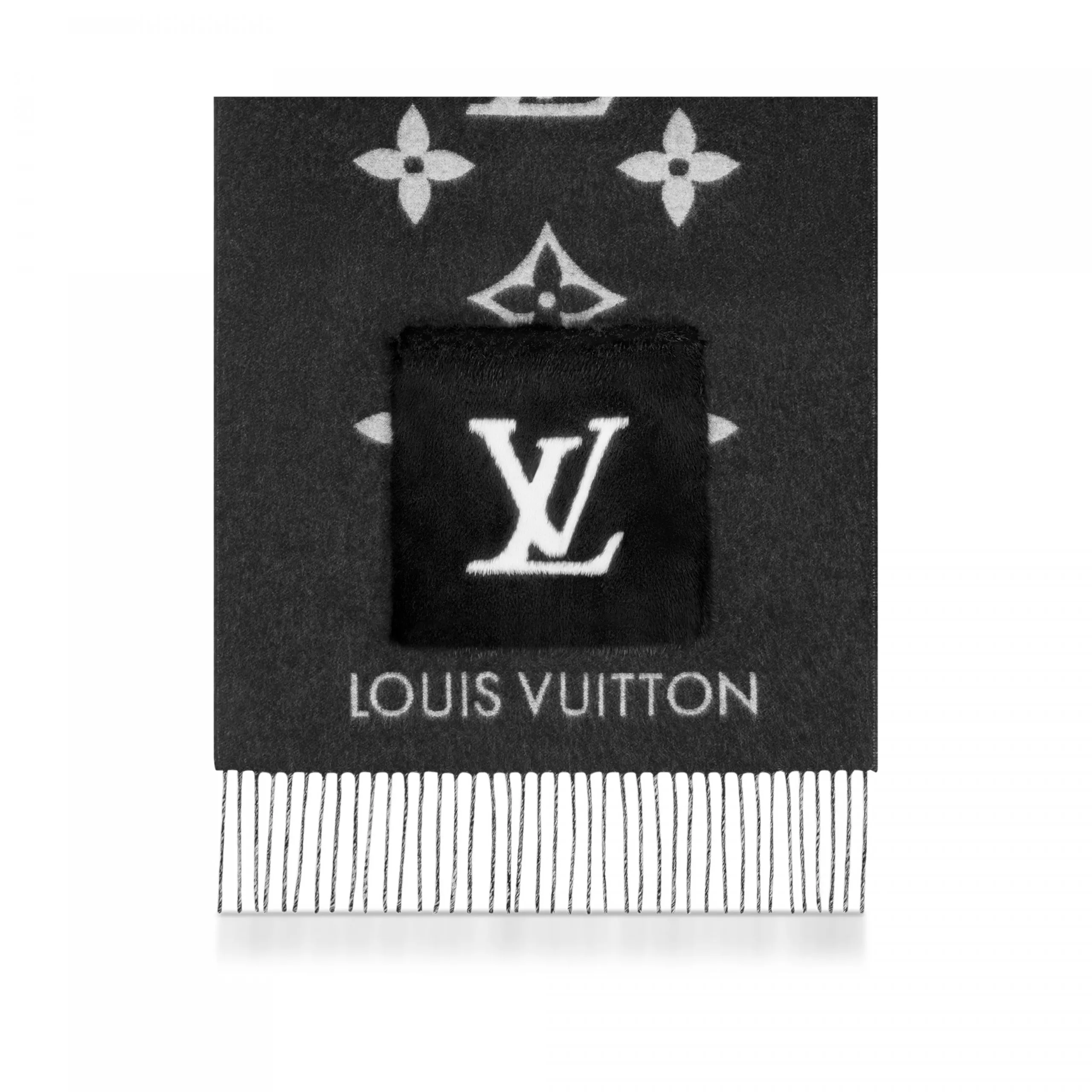 Cheap Louis Vuitton M74353 Cold Reykjavik Black Scarf 0115