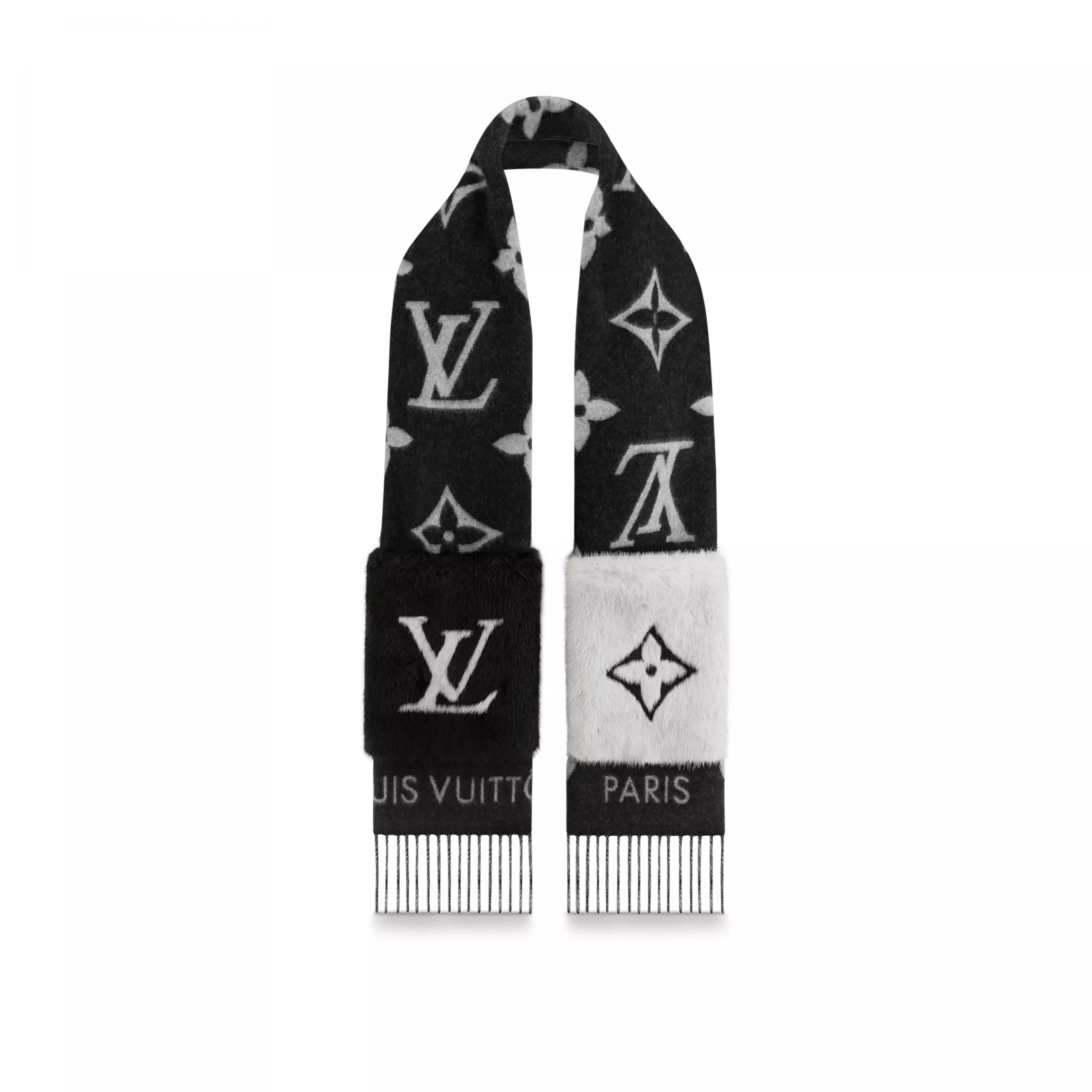 Cheap Louis Vuitton M74353 Cold Reykjavik Black Scarf 0115