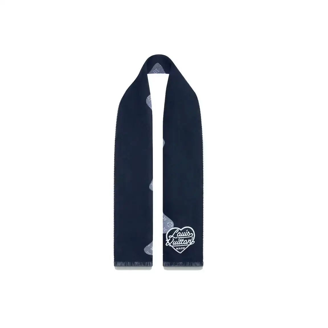 Cheap Louis Vuitton x Nigo MP3255 Monogram Drip Blue Scarf 0128