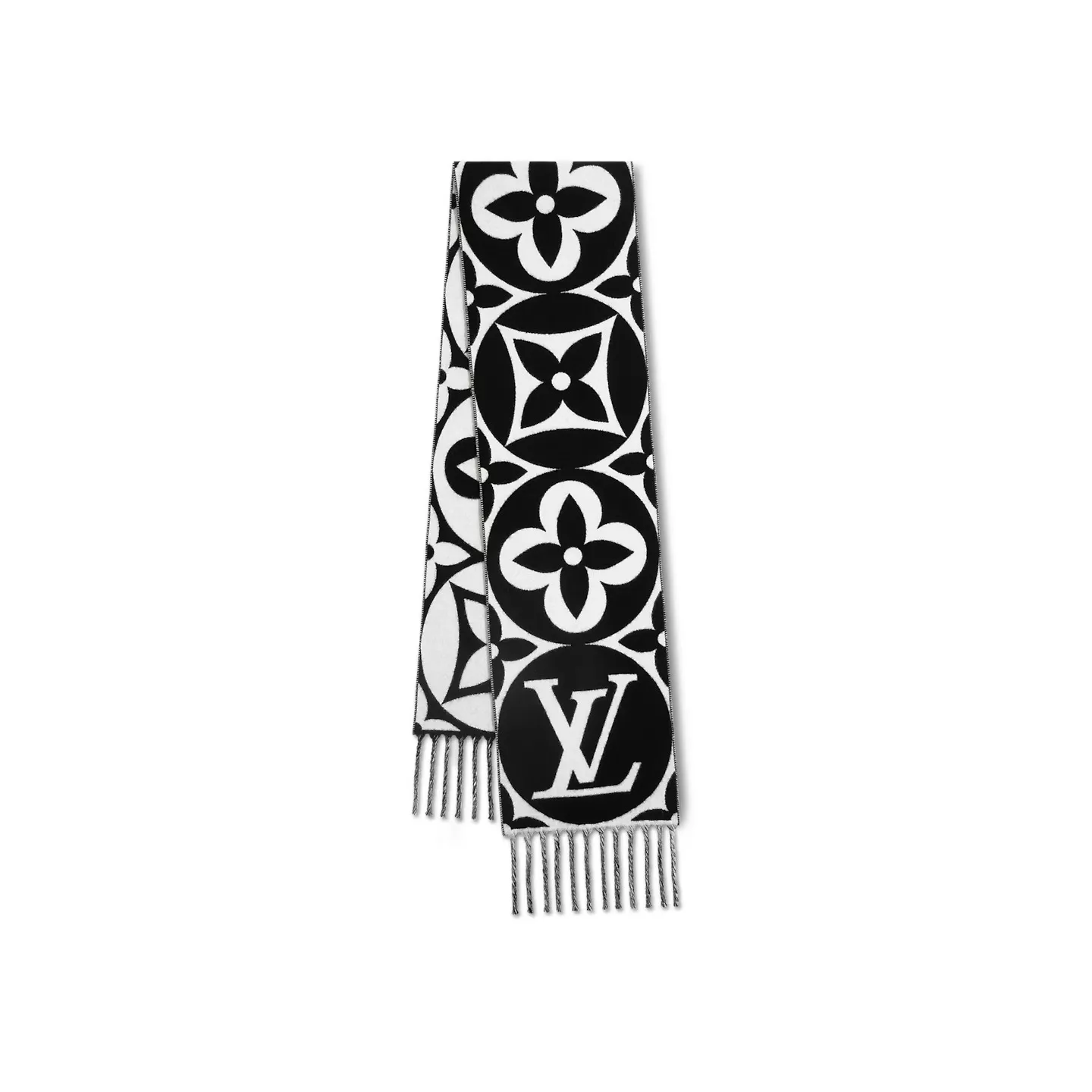 Cheap Louis Vuitton Black M79212 FLIGHT MODE LV Medallion Scarf 0119