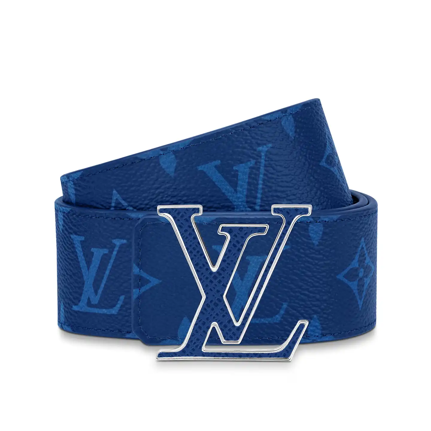 Cheap Louis Vuitton M0159U Blue LV Initiales 40mm Reversible Belt 0129