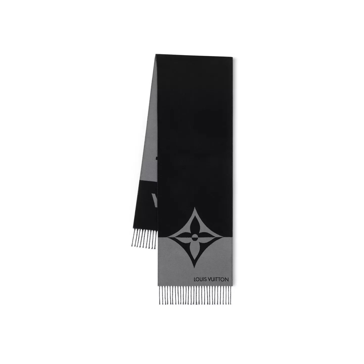 Louis Vuitton Black M79097 Graphic Dual Scarf 0115