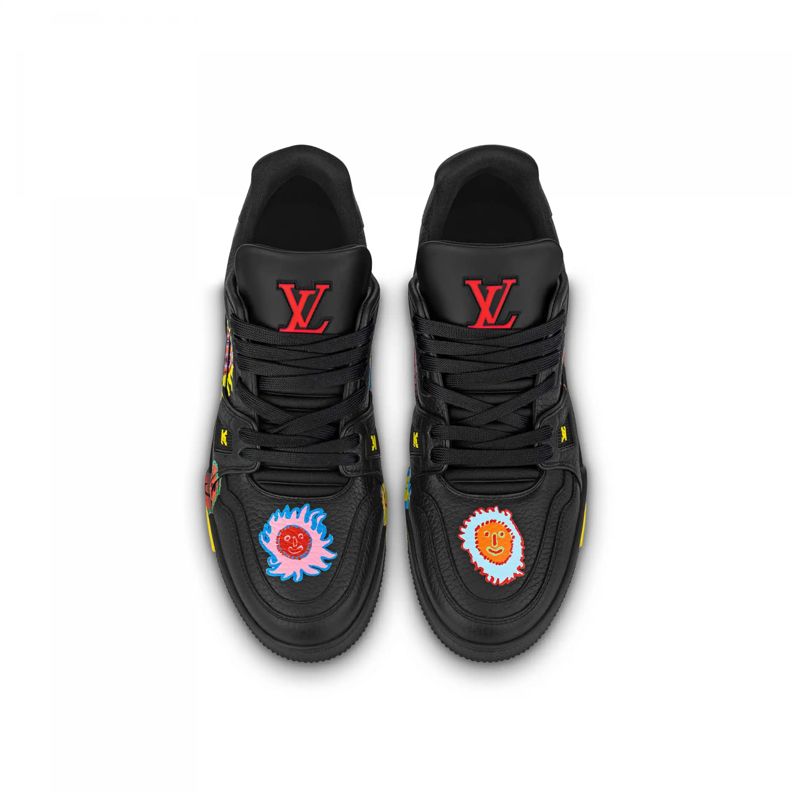 Cheap Louis Vuitton Trainer Sneaker LV x YK Black 1ABD2W 0130