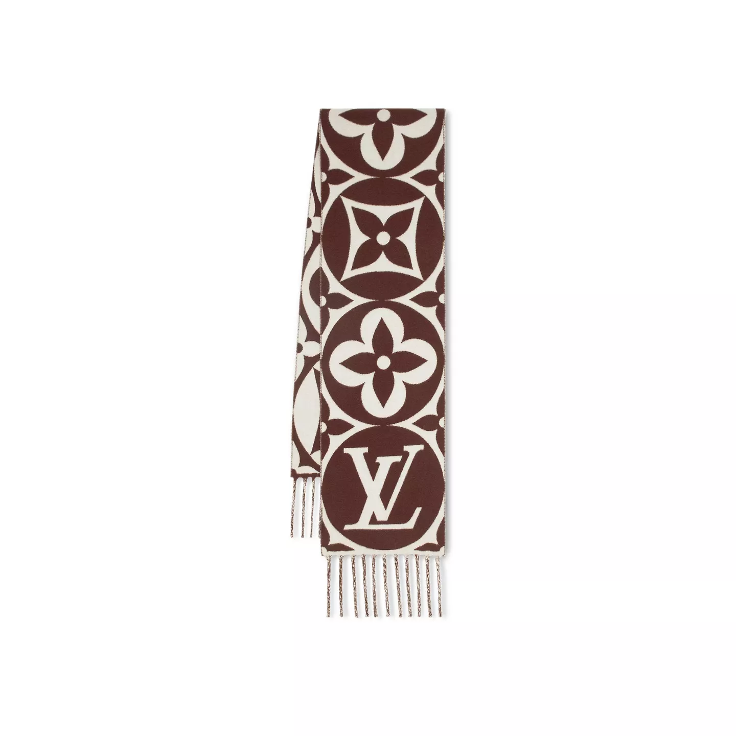 Cheap Louis Vuitton Brown M79215 FLIGHT MODE LV Medallion Scarf 0115