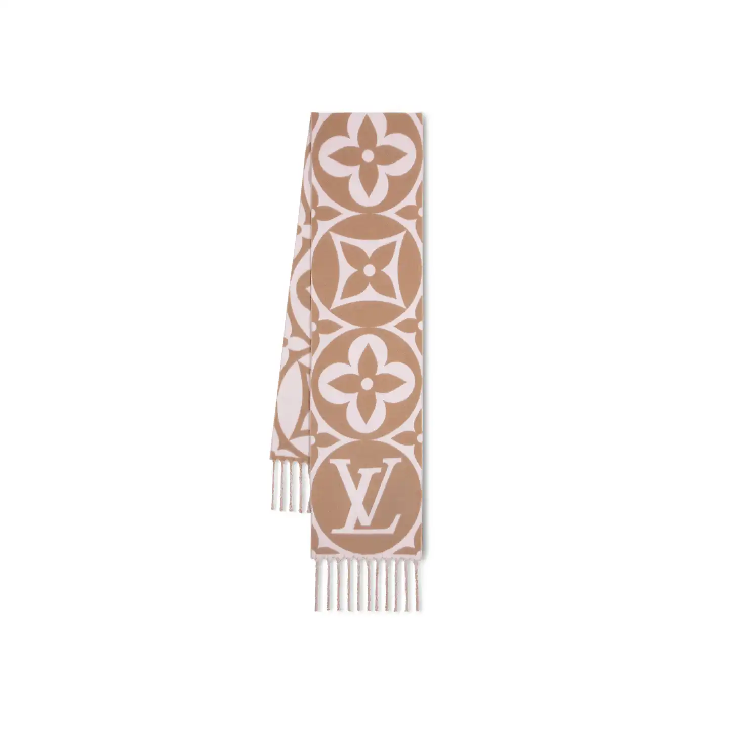 Cheap Louis Vuitton Beige Rose M79213 FLIGHT MODE LV Medallion Scarf 0126