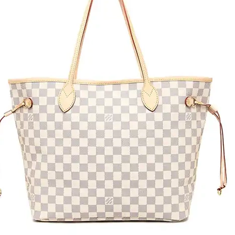 Cheap Vuitton GM Louis Damier N51108 Canvas Azur Neverfull Bag Shoulder 0208