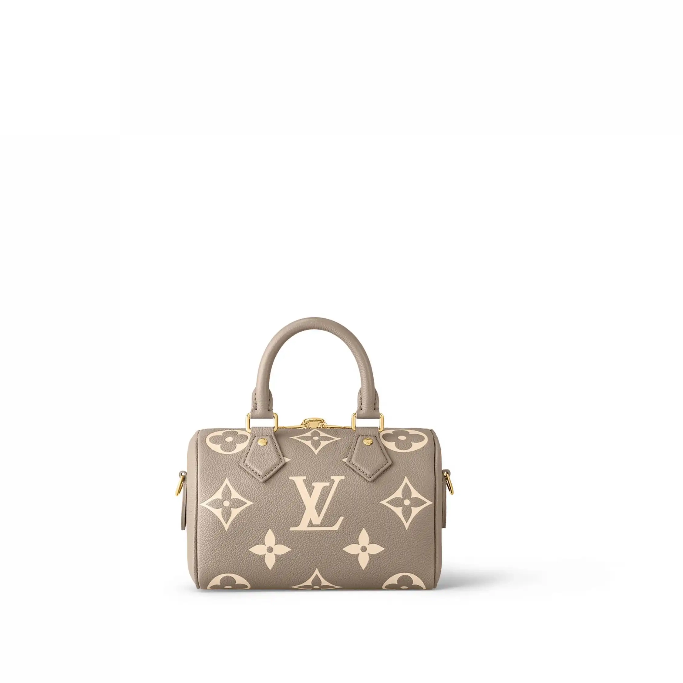 Cheap Leather Gray M46575 Vuitton Bandoulière 20 Tourterelle Empreinte Louis Bicolor Monogram Speedy 0220