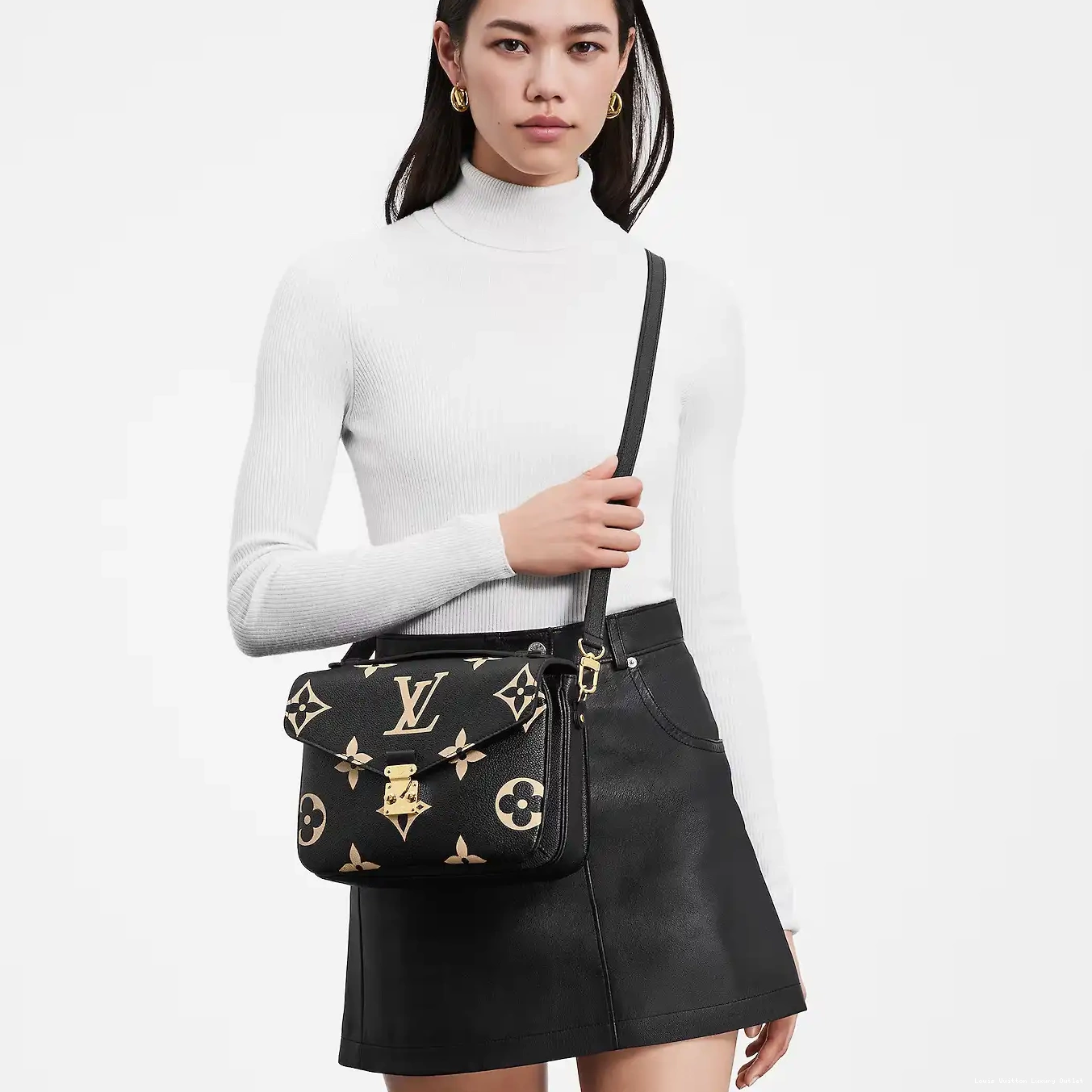 Cheap Vuitton Pochette M45773 Black Louis Beige Métis 0213