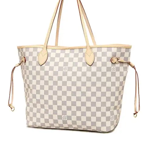 Cheap Vuitton GM Louis Damier N51108 Canvas Azur Neverfull Bag Shoulder 0208