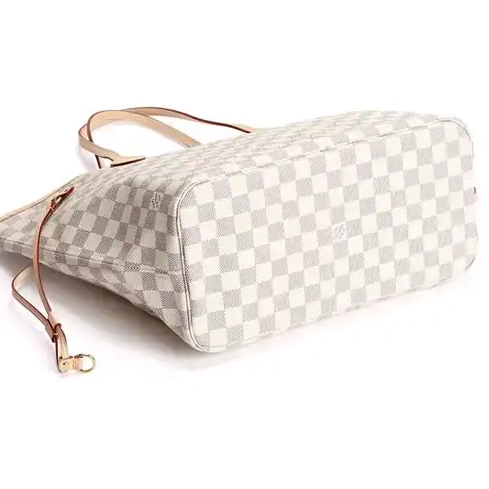 Cheap Vuitton MM Bag Azur Neverfull Shoulder Canvas N51107 Damier Louis 0218