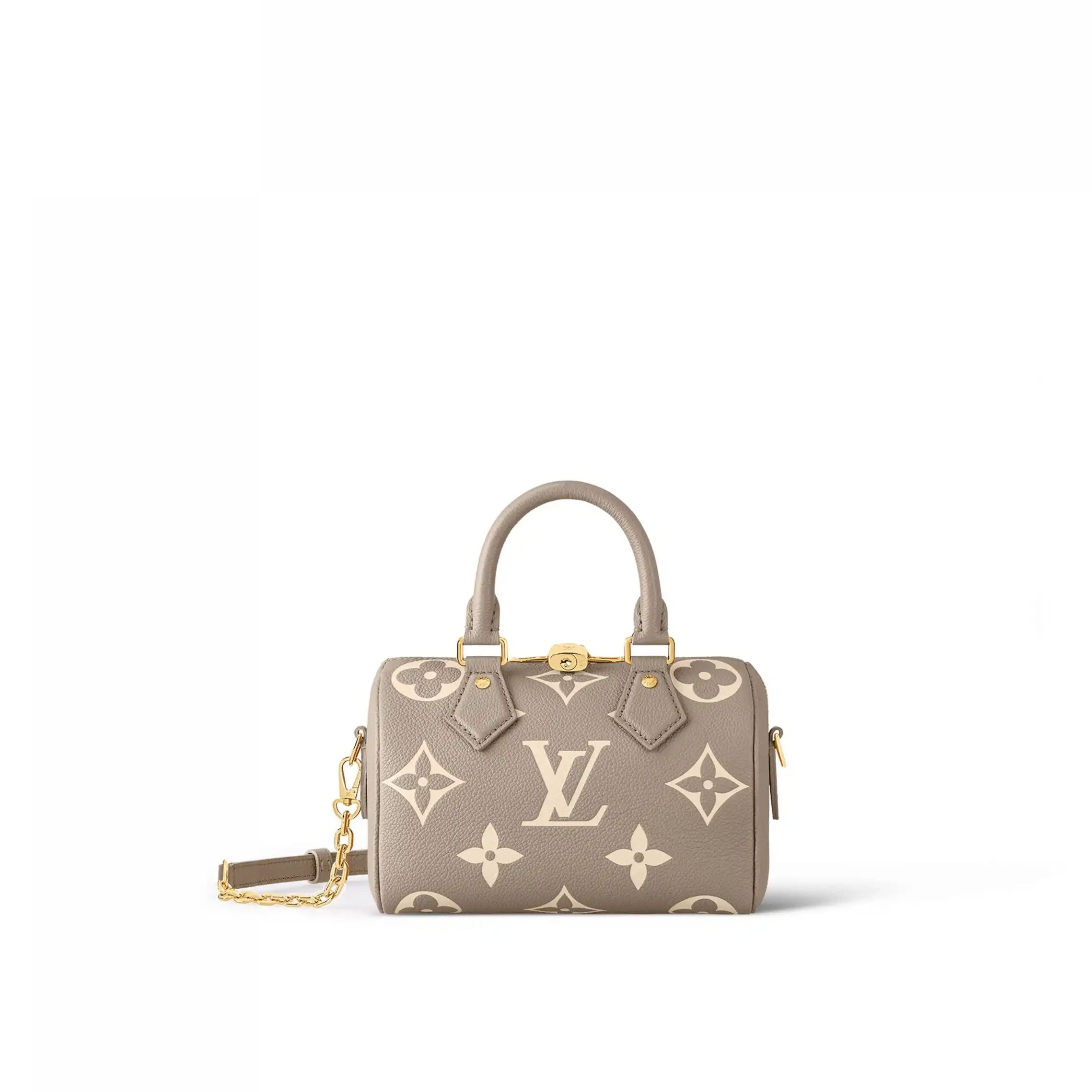 Cheap Leather Gray M46575 Vuitton Bandoulière 20 Tourterelle Empreinte Louis Bicolor Monogram Speedy 0220