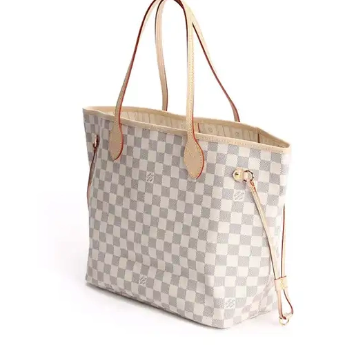 Cheap Vuitton MM Bag Azur Neverfull Shoulder Canvas N51107 Damier Louis 0218